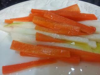 Aperitivo de hortalizas  aliñado con Sake