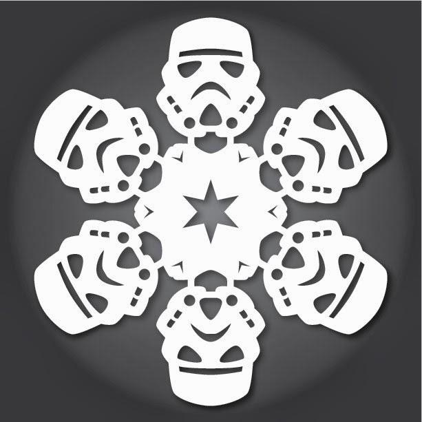 Copos de nieve de papel... de la Guerra de las Galaxias