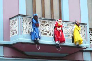 Lindos balcones navideños