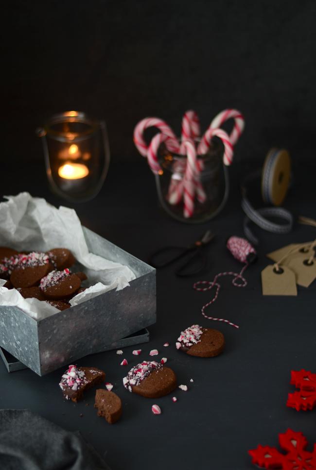 Peppermint chocolate cookies