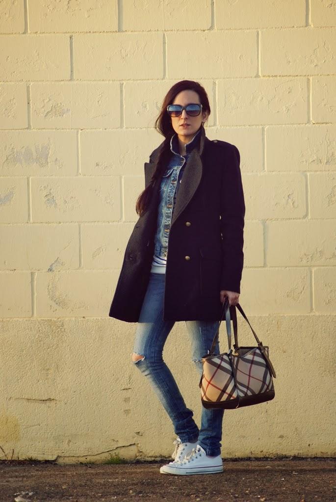 DOUBLEsweater: Zara, Denim Jacket: Zara, Coat: Pull&B...