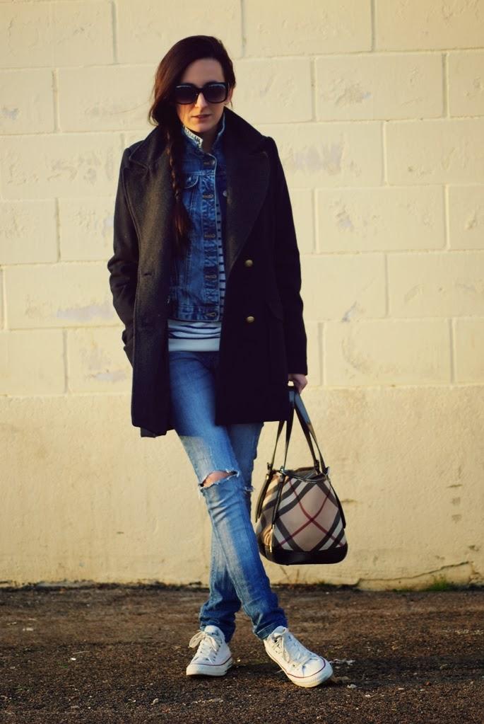 DOUBLEsweater: Zara, Denim Jacket: Zara, Coat: Pull&B...