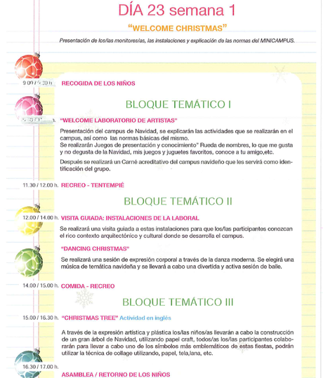 Campus de navidad en Laboral Ciudad de la Cultura