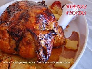 POLLO RELLENO PARA NAVIDAD.