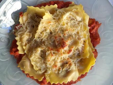 Raviolis de Ternera y Verduras con Revueltillo Raviolis de Ternera y Verduras con Revueltillo