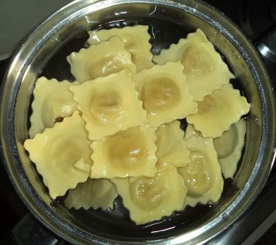 Raviolis de Ternera y Verduras con Revueltillo