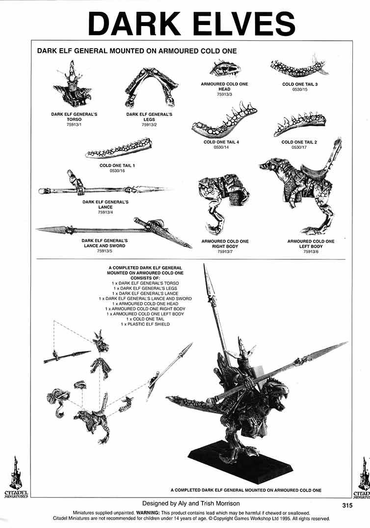 Hoja de catálogo del General de los Elfos Oscuros