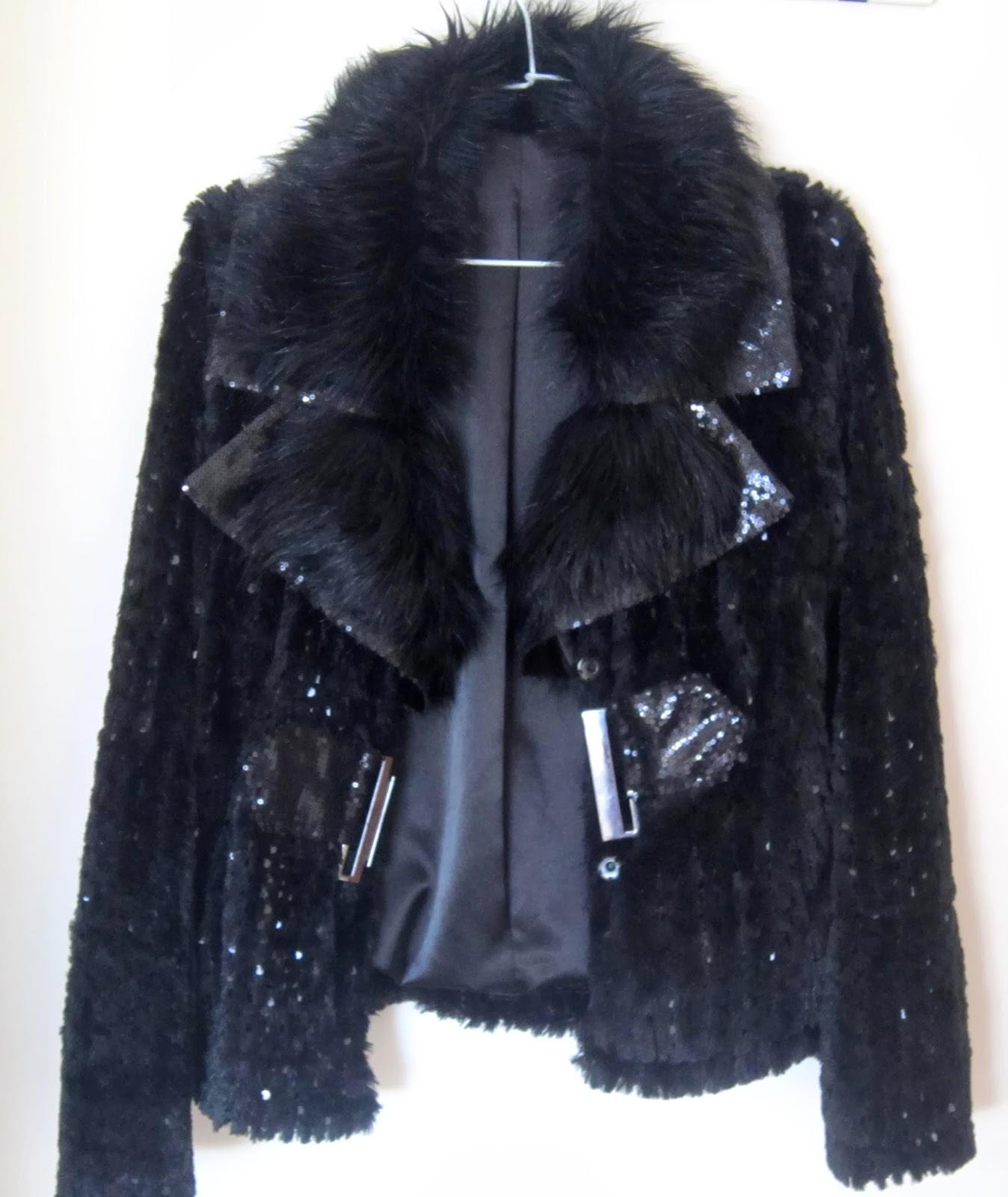 chaqueta piel lentejuelas