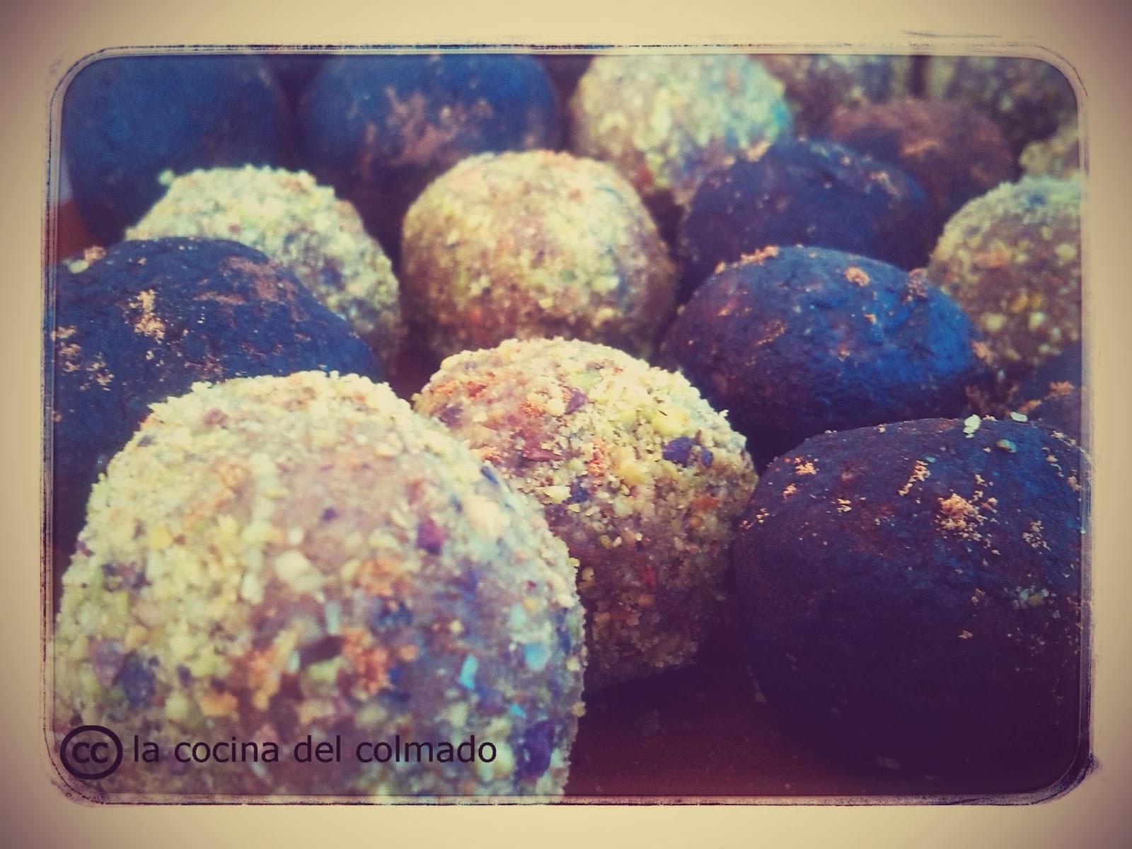 Trufas de dátiles y nueces