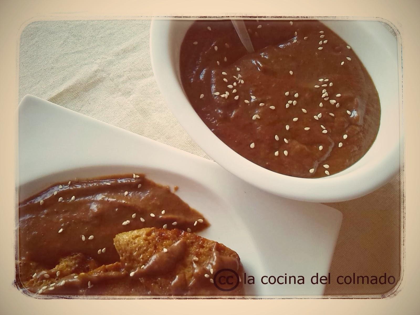 Seitán con salsa de ciruelas