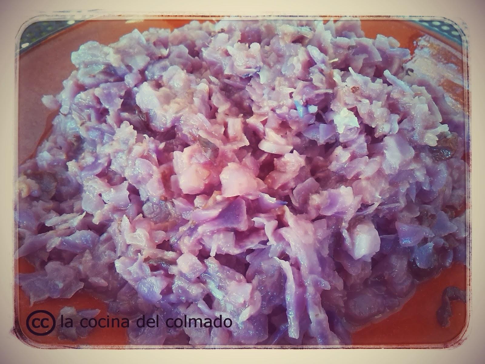 Lombarda con manzana y pasas