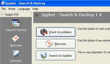 Mejores Antispywares gratis del 2013: Spybot Search And Destroy