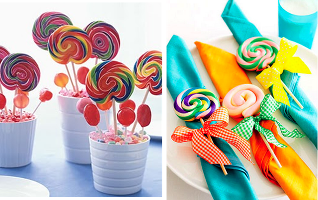 HOY DECORAMOS CON PIRULETAS Y BASTONES DE CARAMELO