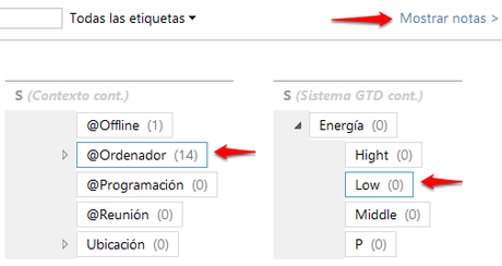 Jerarquía de Tags con selección múltiple