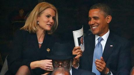 'selfie' de Obama con primera ministra danesa 'selfie' de Obama con primera ministra danesa