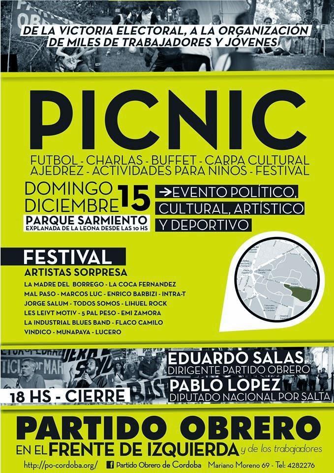 Picnic del Partido Obrero de Córdoba (en el Frente de Izquierda)