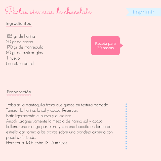 Pastitas vienesas de chocolate