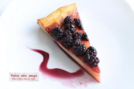 Tarta de queso con moras