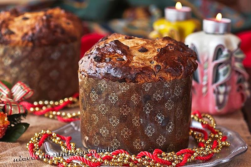 PANETTONE CON CASTAÑAS EN ALMIBAR Y  CHOCOLATE
