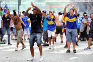 INCIDENTES EN LA 9 DE JULIO DE BUENOS AIRES DURANTE LOS FESTEJOS DEL DÍA DEL HINCHA DE BOCA