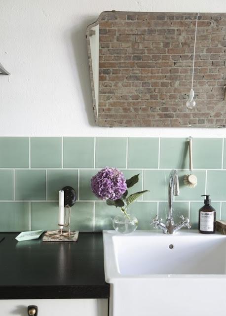 Una cocina verde.....