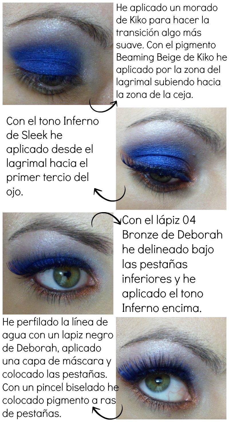 Maquillaje Navidad: azul y bronce