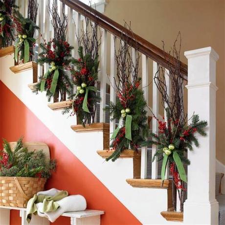 Ideas para Decorar la Escalera en Navidad