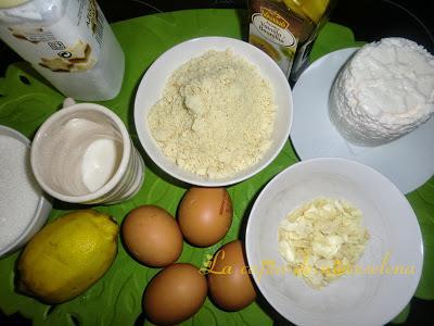 Tarta de almendras y requesón