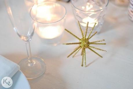 DIY. Glitter star #setting #place card #christmas