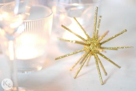 DIY. Glitter star #setting #place card #christmas
