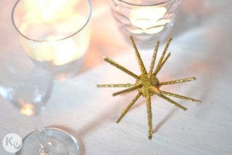 DIY. Glitter star #setting #place card #christmas