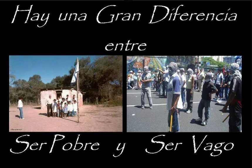 Estar con la gente pobre no es igual a estar con los que son Vagos