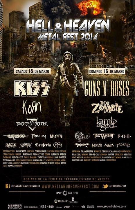 KISS, Rob Zombie, Twisted Sister y KoRn en Hell & Heaven 2014