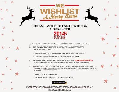 Concurso Lista de Deseos FNAC para Bloggers