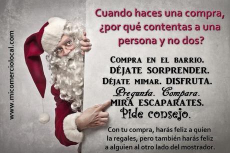 Carteles de apoyo al pequeño comercio Contentar a los comercios de barrio con la compra local