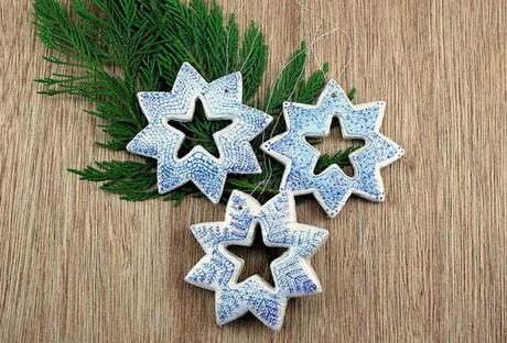 Estrellas árbol navidad manualidades pasta de sal DIY