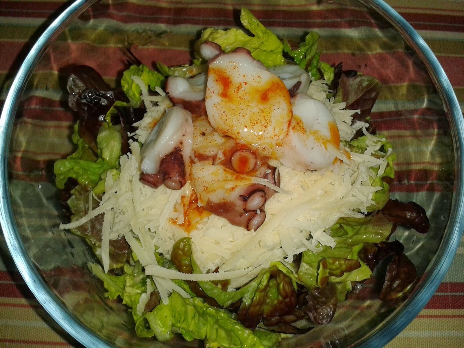 ensalada tibia de pulpo