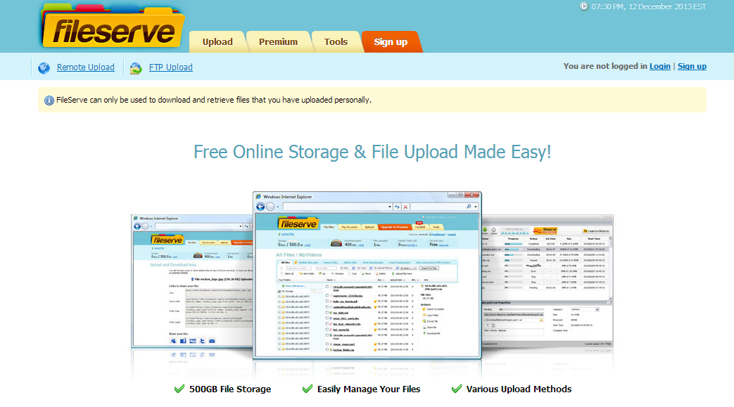 Subir archivos gratuitos con registro