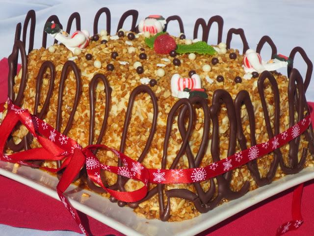 Tiramisú de mousse de turrón