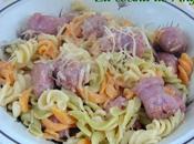 Espirales salchichas vino