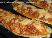 Calabacines rellenos salsa boloñesa