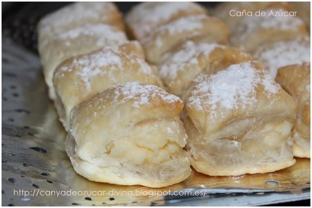 Miguelitos (Pasteles de crema pastelera) - Receta Crema Pastelera en Thermomix