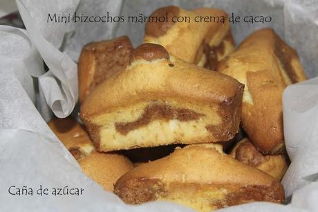 Bizcocho mármol con crema de cacao