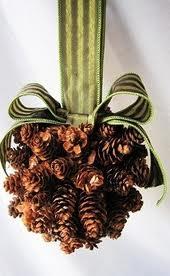 Decorar con piñas en navidad