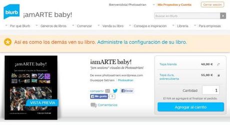 Un libro: ¡amARTE baby! – “jam sessions” visuales de Photosatriani Blurb-Amarte