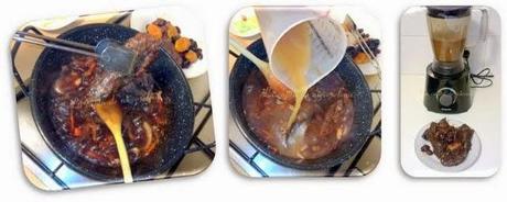 Carrilleras de ternera a la vainilla y salsa Oporto con pasas y orejones