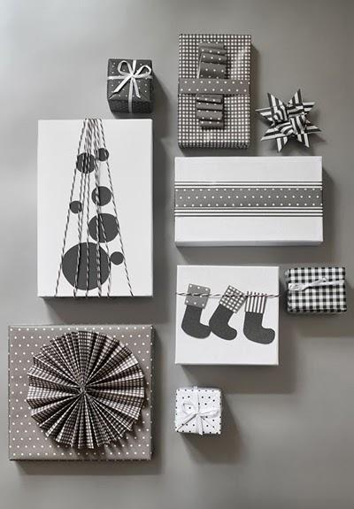 Envoltorios de regalo con mucho arte