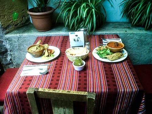 Comer en Antigua, Guatemala