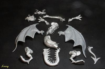 Despiece del dragón del Señor de las bestias Rakarth, dragonero Elfo Oscuro