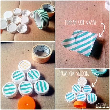 Arbolito con tapones de plástico